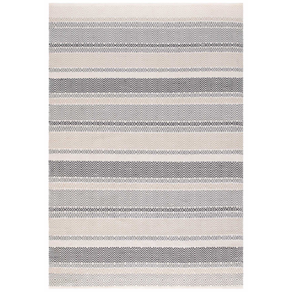 Boardwalk Stripe Outdoor Rugs in Grey Multi